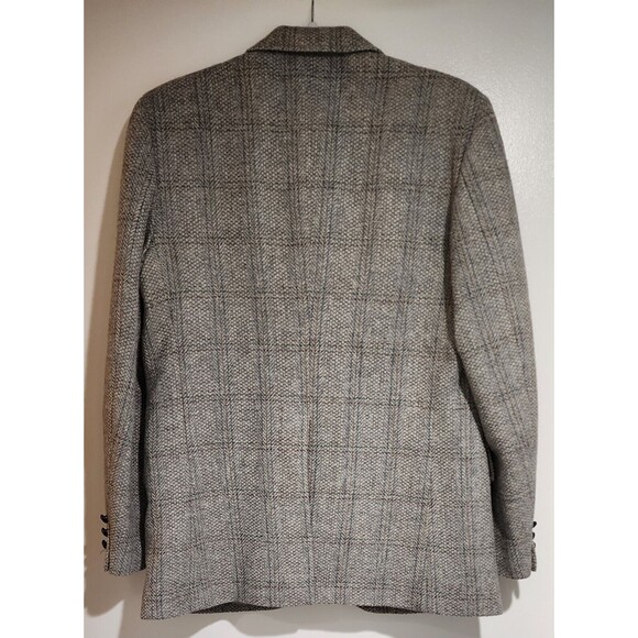 Vintage Pendleton USA Mens Wool Tweed Plaid 2-Button Blazer Jacket Gray Size 42 - Picture 2 of 6